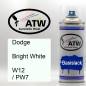 Preview: Dodge, Bright White, W12 / PW7: 400ml Sprühdose, von ATW Autoteile West.